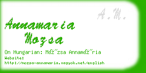 annamaria mozsa business card